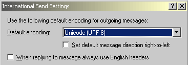 MS Outlook Express — Podešavanje encoding-a Unicode (UTF-8)
